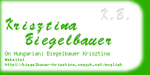 krisztina biegelbauer business card